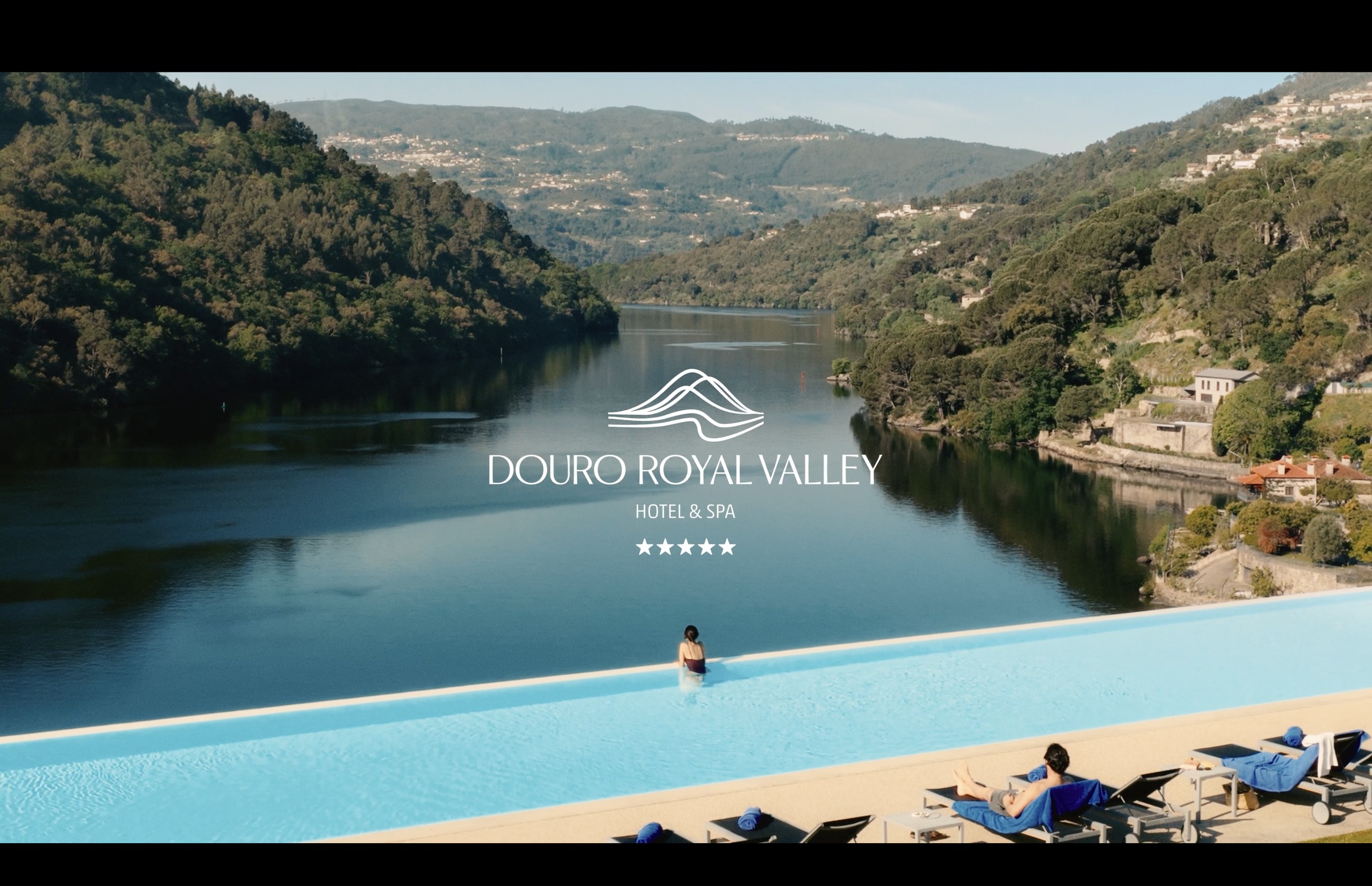 Douro Royal Valley swimming pool and valley in a brand film