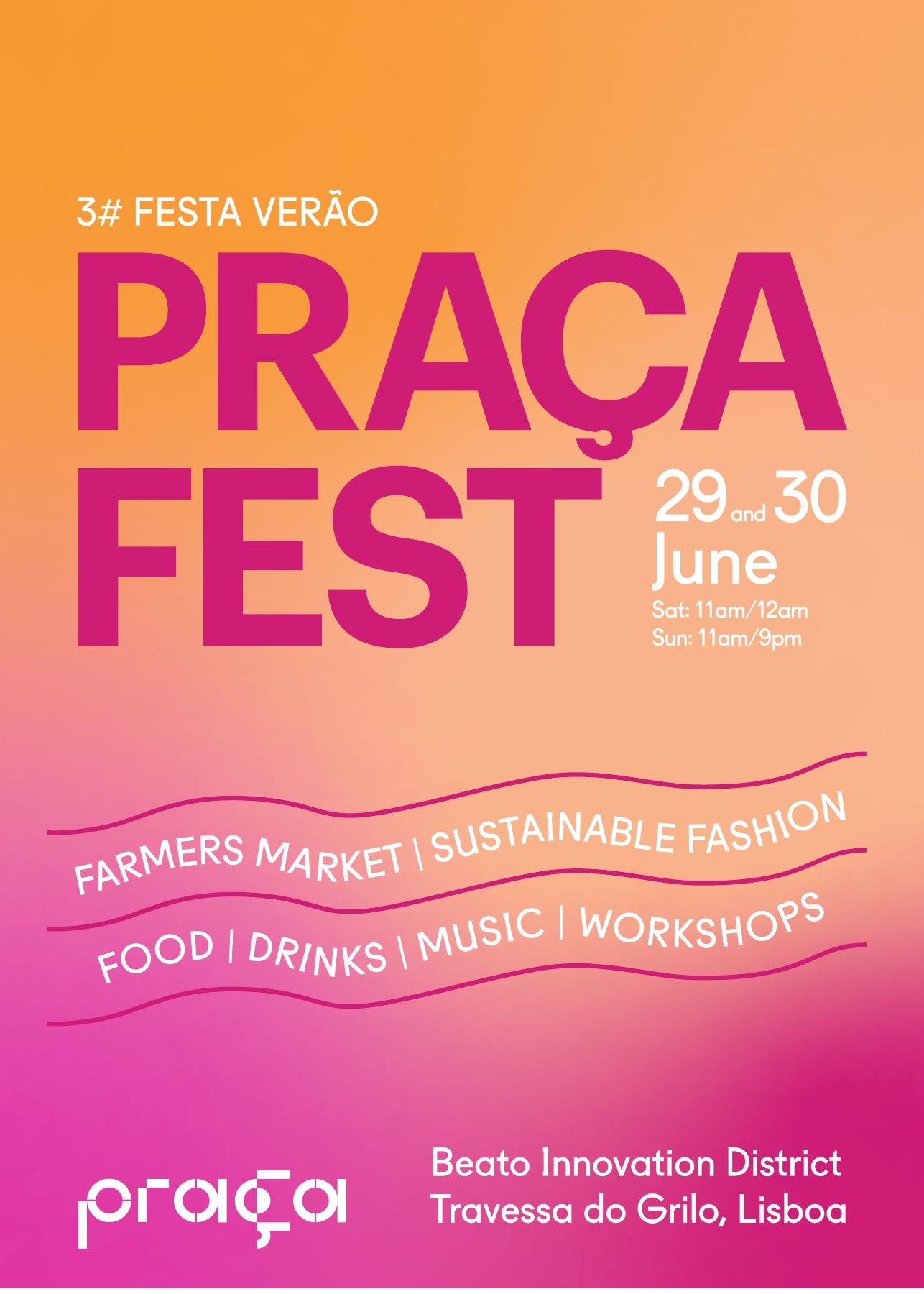 Praça Fest June campaign poster